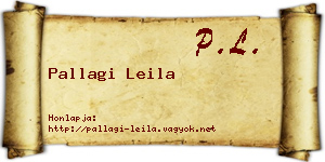 Pallagi Leila névjegykártya